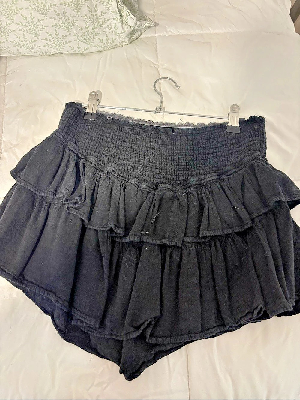 Blanco by Nature Lola Skirt Black Ruffle Skort Size Large